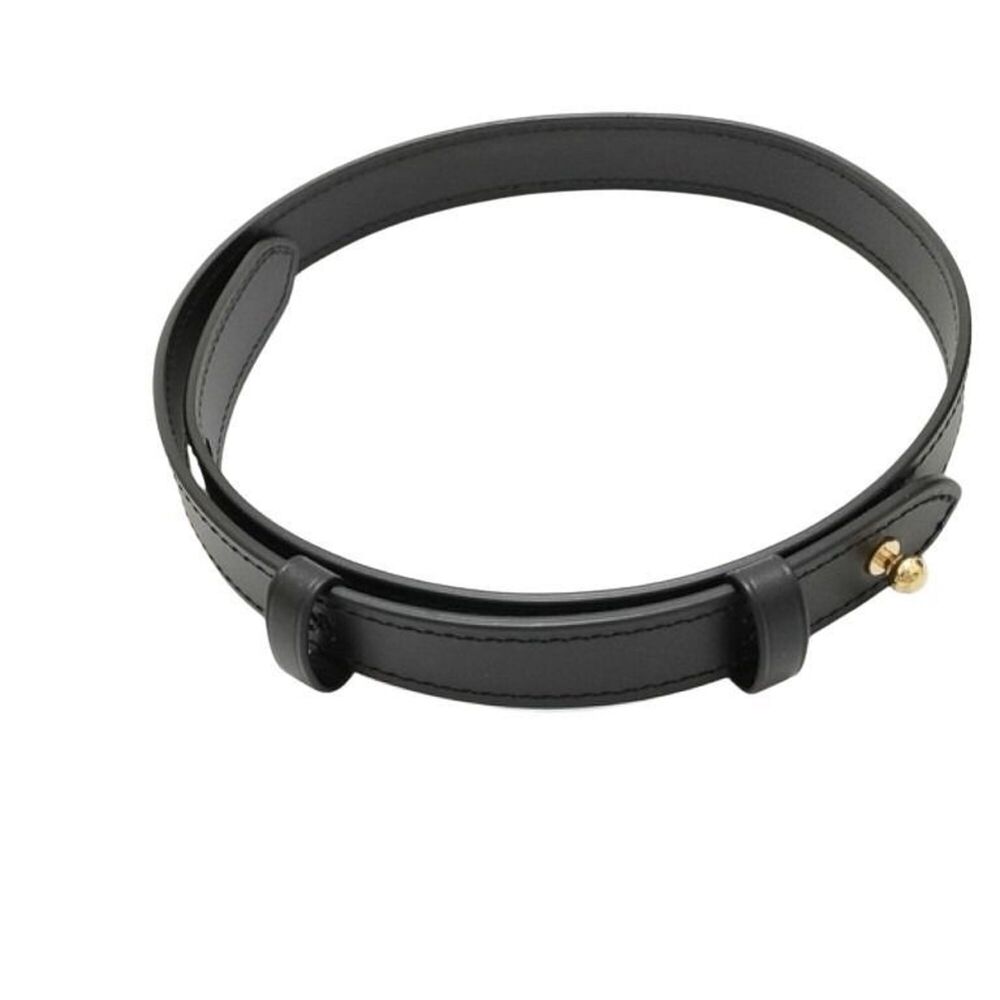 LOUIS VUITTON Strap, Black Leather, Unisex, Adjustable Strap for M13480